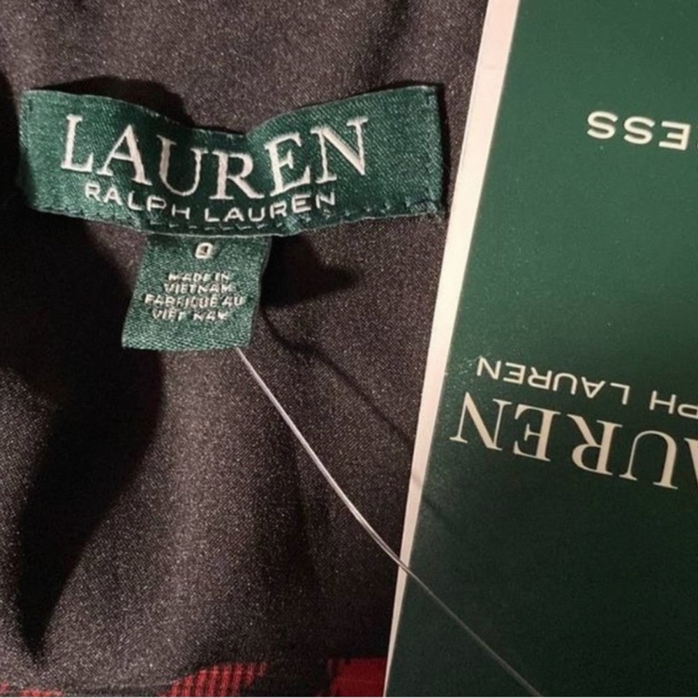 Lauren by Ralph Lauren Women's Plaid Georgette Dress NWT - Picture 6 of 7